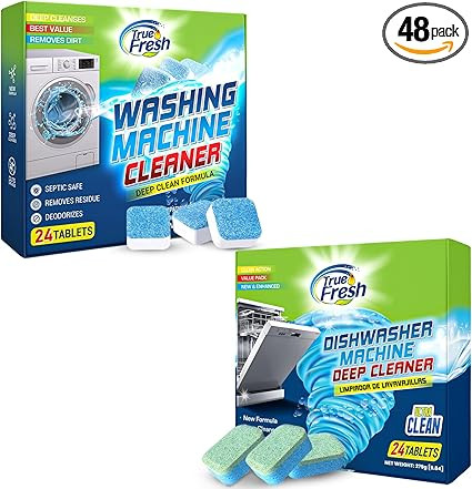 Washing Machine Cleaner & Dishwasher Cleaner Tablets - 48-Pack Bundle Compatible with Front Loade... | Amazon (US)