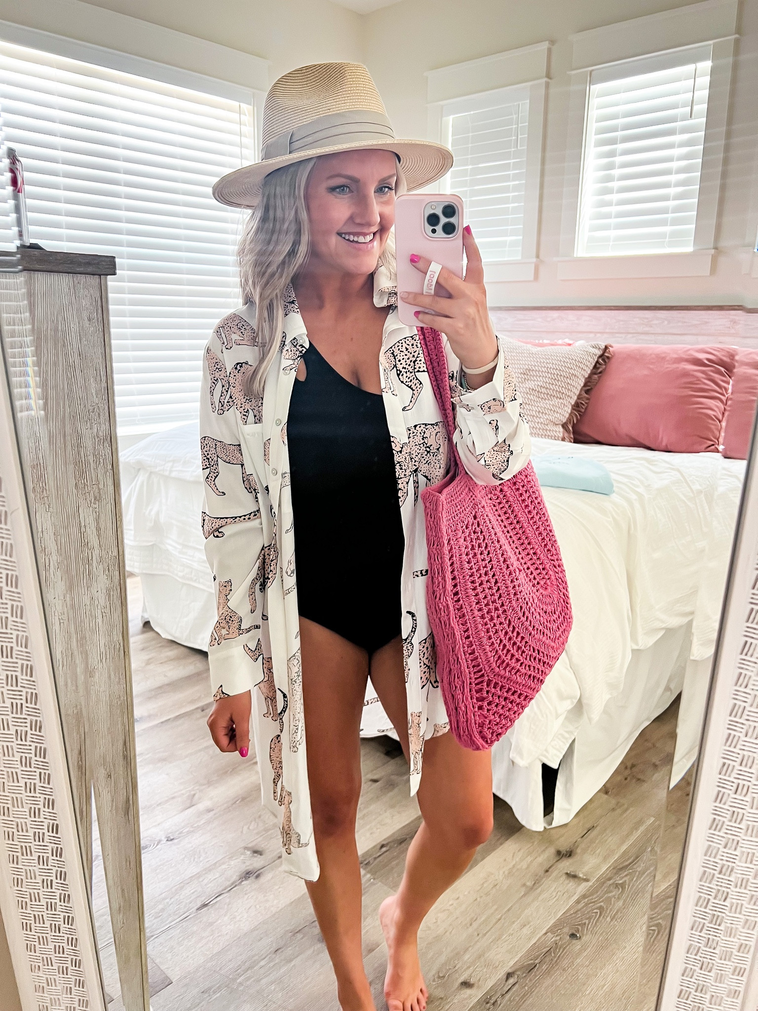 Today’s beach look 
This Amazon one shoulder one piece suit is so flattering!! I’m in size medium 
Size medium in the cover up, but runs big! Get your true size. 

#LTKunder50 #LTKswim #LTKSeasonal