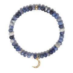 Mini Crescent Moon Sodalite Color Karma Bracelet | Sequin