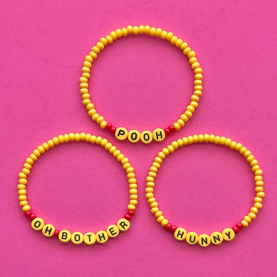 Winnie The Pooh Oh Bother Hunny Beaded Bracelets | Etsy (US)