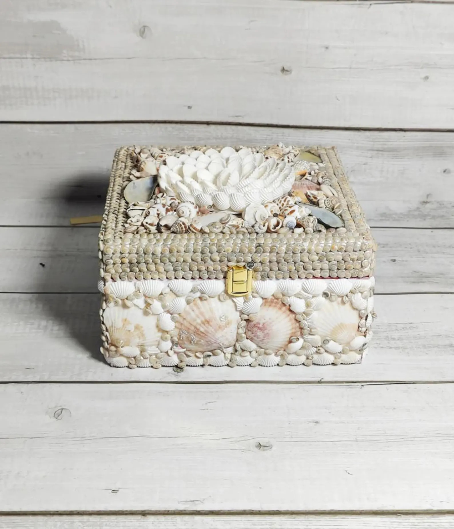 Seashell Jewelry Box – Ocean Treasure Keepsake Box | Handmade Coastal Décor | Etsy (Global)