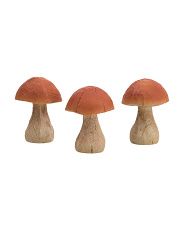 3pk Resin Mushrooms | Marshalls