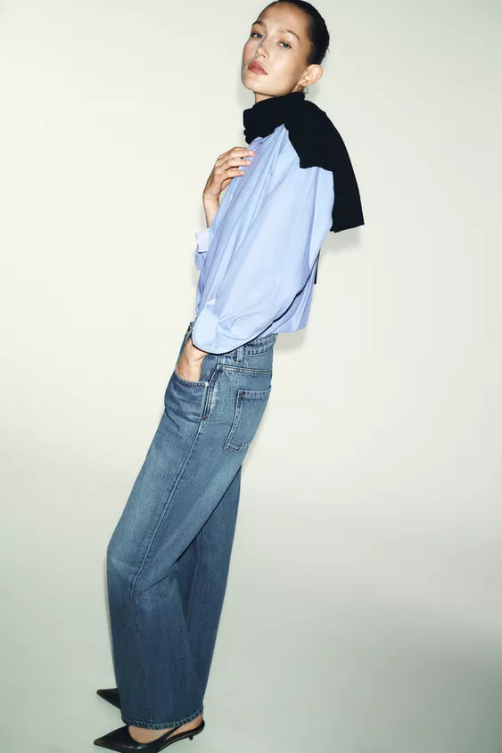 JEANS Z.03 STRAIGHT HIGH-WAIST LONG LENGTH | Zara UK