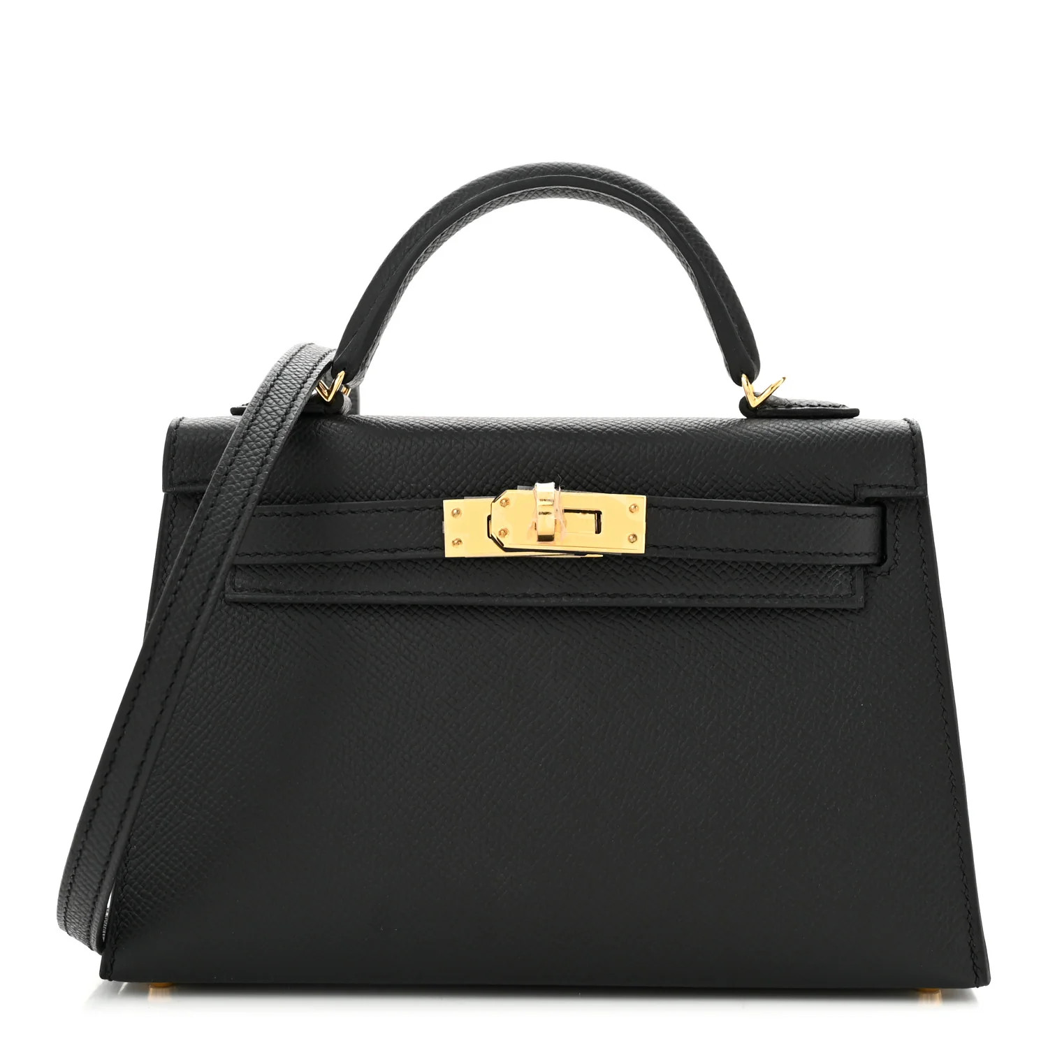 Epsom Mini Kelly Sellier 20 Black | FASHIONPHILE (US)