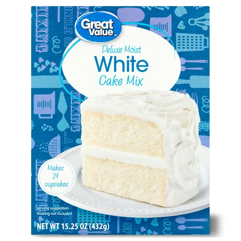 Great Value Deluxe Moist White Cake Mix, 15.25 oz - Walmart.com | Walmart (US)
