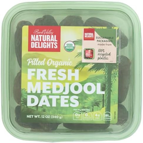 BARD VALLEY Organic Pitted Fresh Medjool Dates, 12 OZ | Amazon (US)