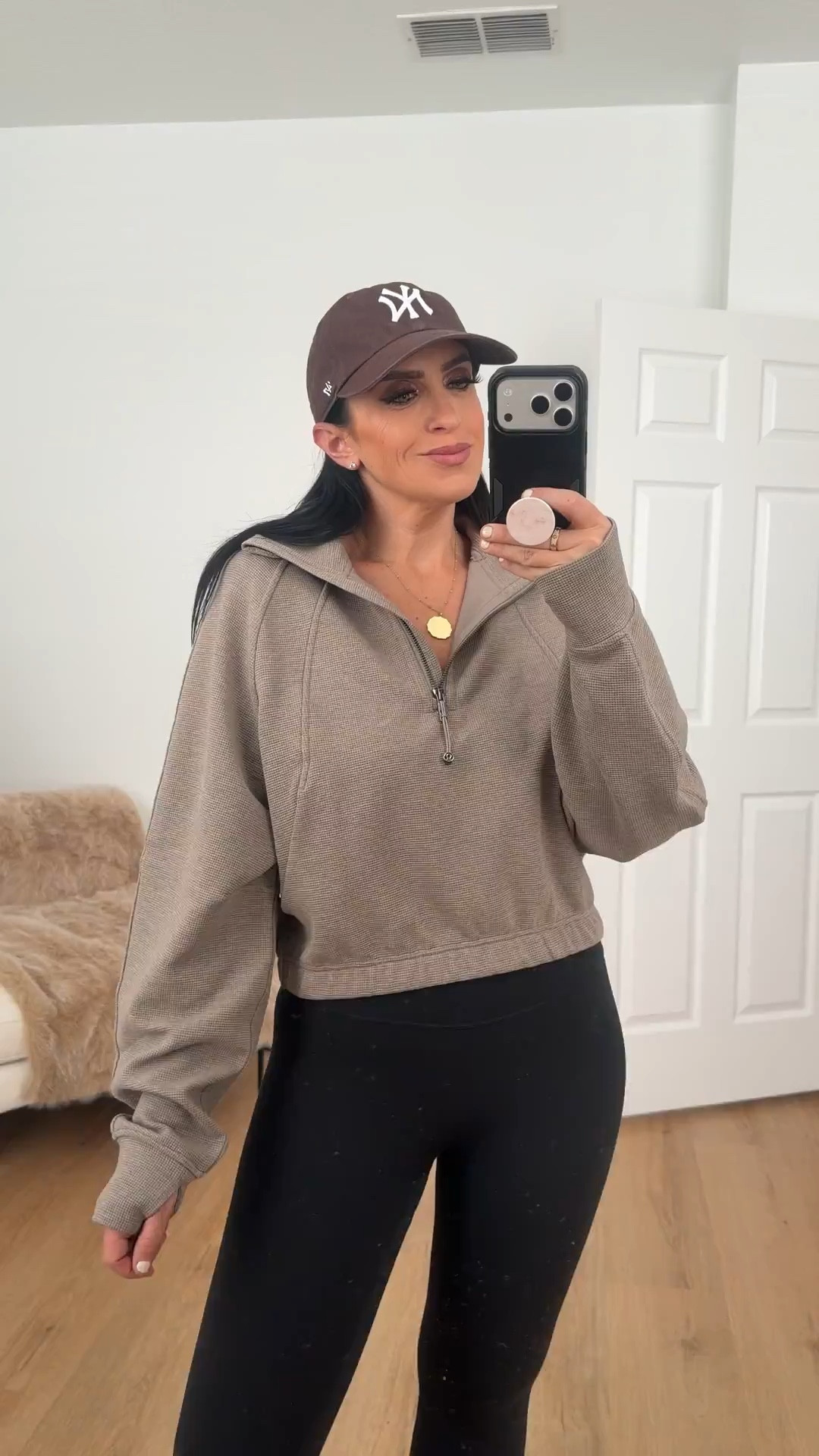 Lululemon scuba cropped funnel half zip now $60 in select colors 

