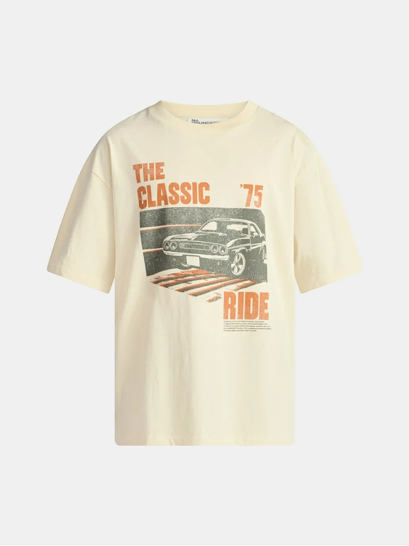 No Boundaries Oversized Cotton Graphic Tee, Men’s & Big Men’s | Walmart (US)