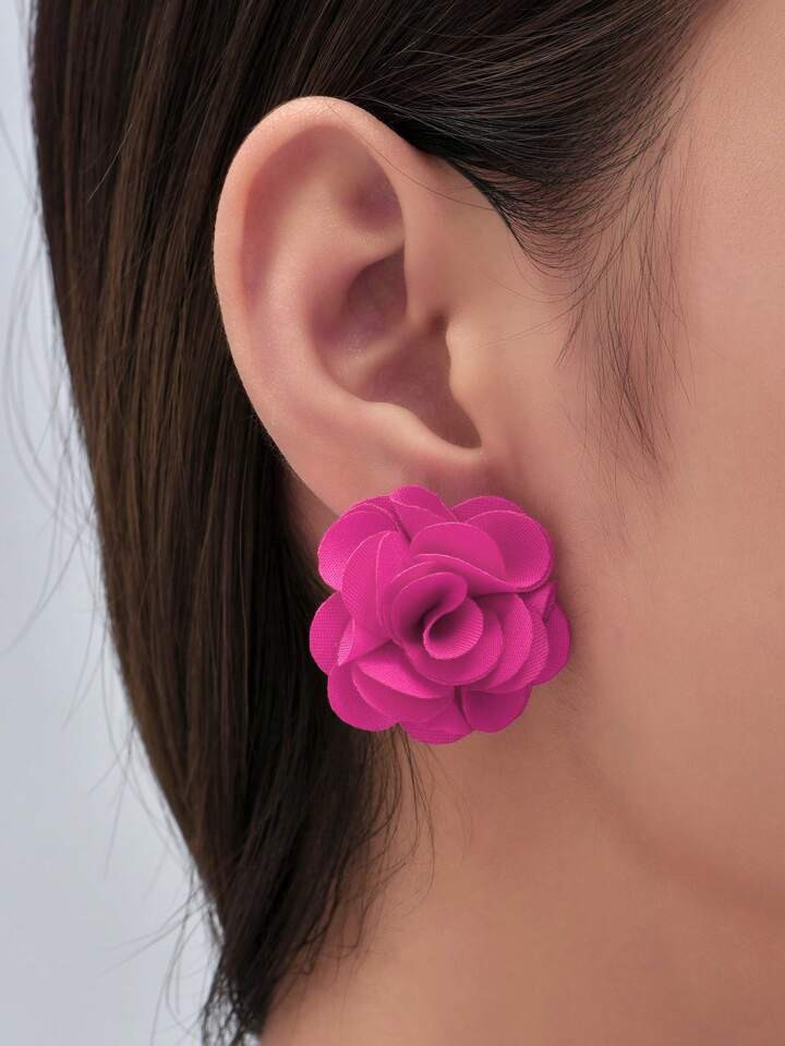 Flower Decor Stud Earrings | SHEIN
