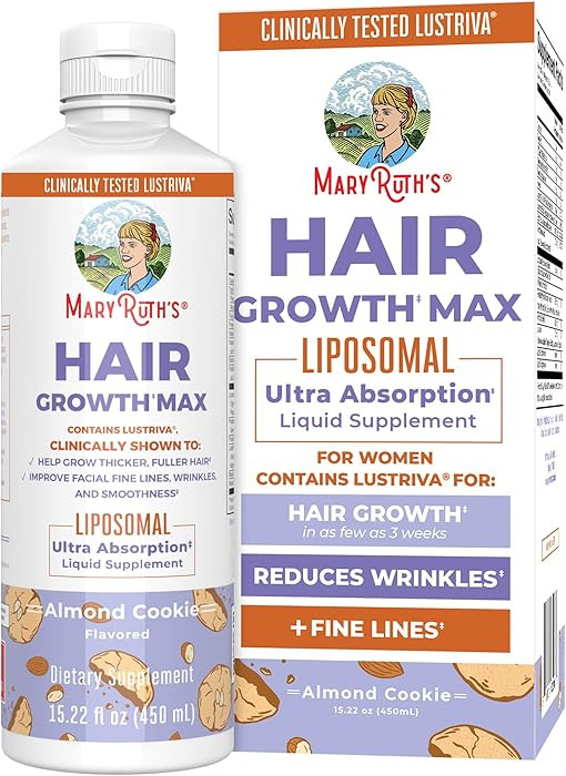 MaryRuth's Hair Growth Max Liposomal for Women | Lustriva\u00ae + Biotin 10000mcg + Pumpkin Seed ... | Amazon (US)