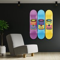 Andy Warhol Campbells Soup 3 Pastels Skateboard Art, Wall Decor Art Pop - Pro-Grade Maple | Etsy (US)
