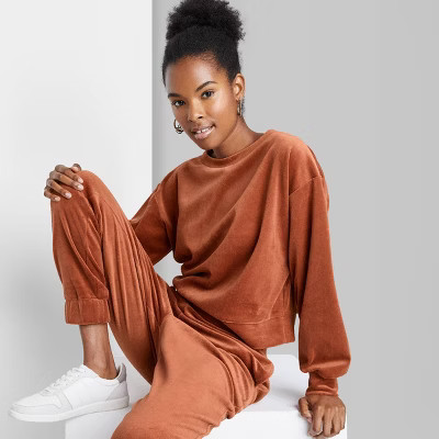 Women's Velour Pullover Sweatshirt - Wild Fable™ | Target