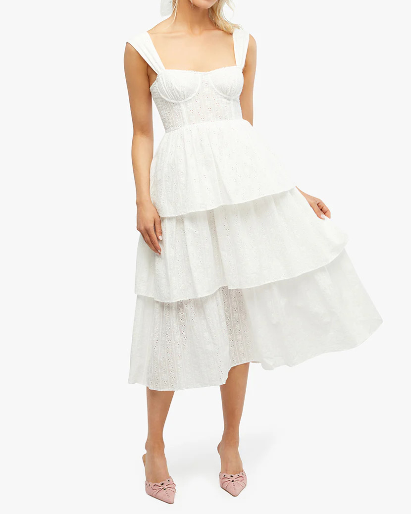 Corset Eyelet Maxi Dress | We Wore What