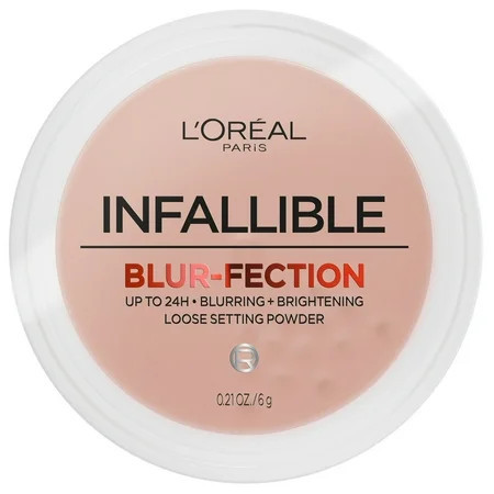 L Oréal Paris Infallible Blur-Fection Loose Setting Powder Brightening Finish Translucent Medium Deep 0.21 oz | Walmart (US)