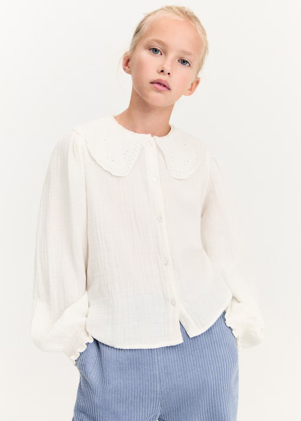 Embroidered detail shirt | MANGO (US)