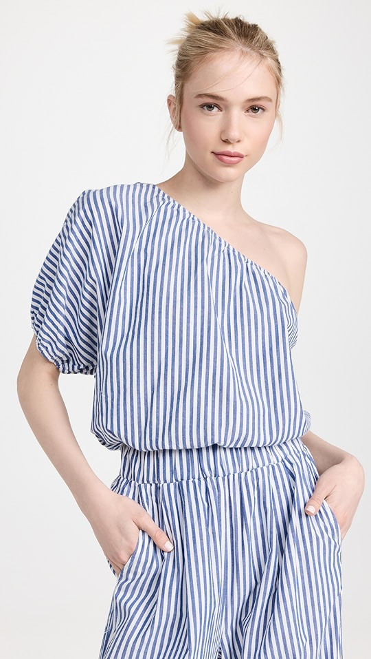 Stripe Poplin Shoulder Top | Shopbop
