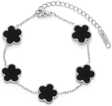 TICVRSS Van Cleef Clover Bracelets for Women, Platinum-plated Fashion Bracelet Four Leaf Lucky Si... | Amazon (CA)