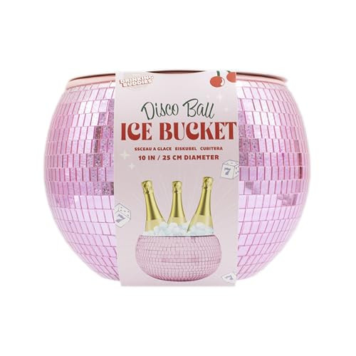NPW Pink Disco Ball Ice Bucket - Last Disco Bachelorette Party Decorations, Disco Ball Champagne Bucket Disco Ball Decorations, Ice Buckets for Parties, Christmas Party Decor | Amazon (US)