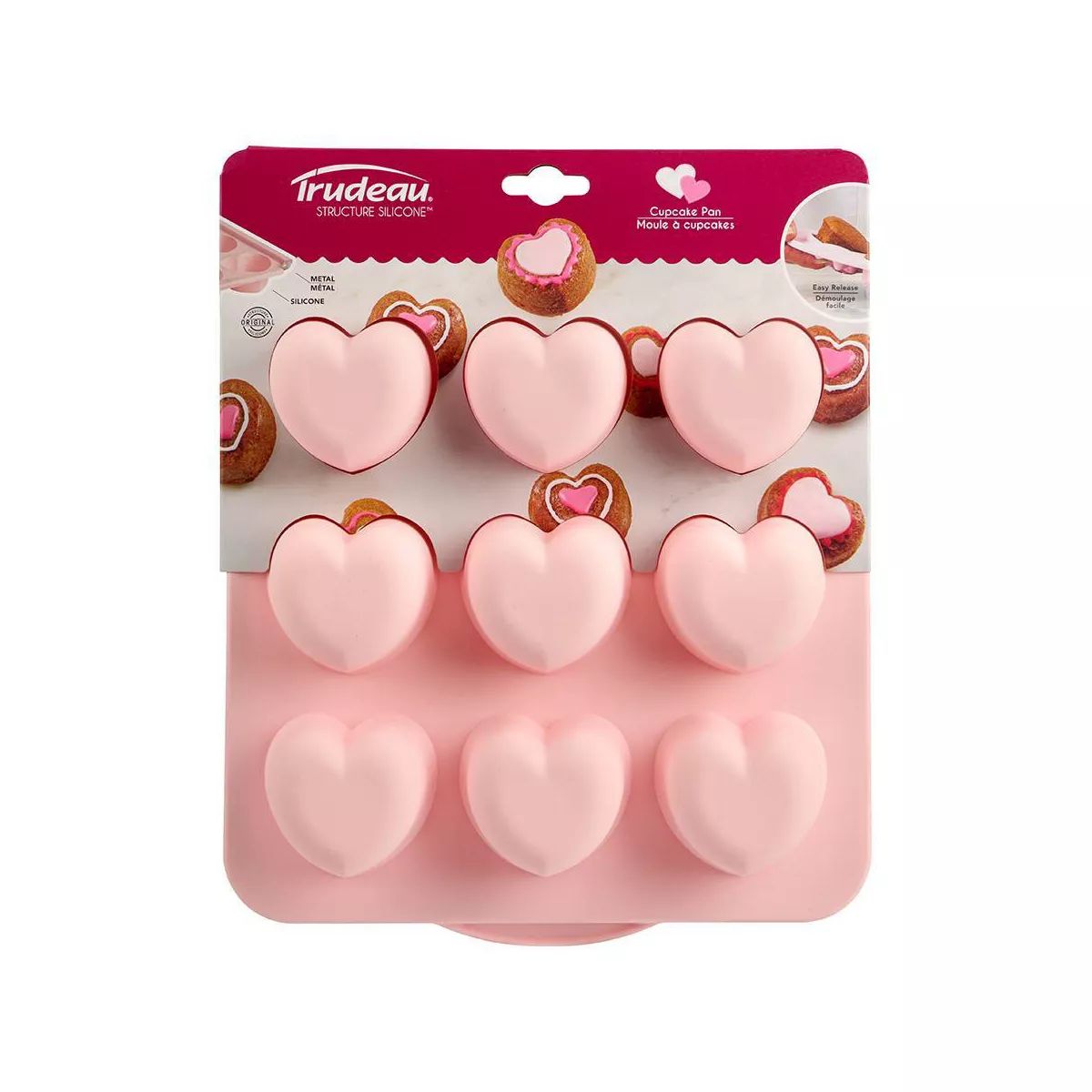 Trudeau 10.86" Valentine Heart Baking Pan Pink | Target