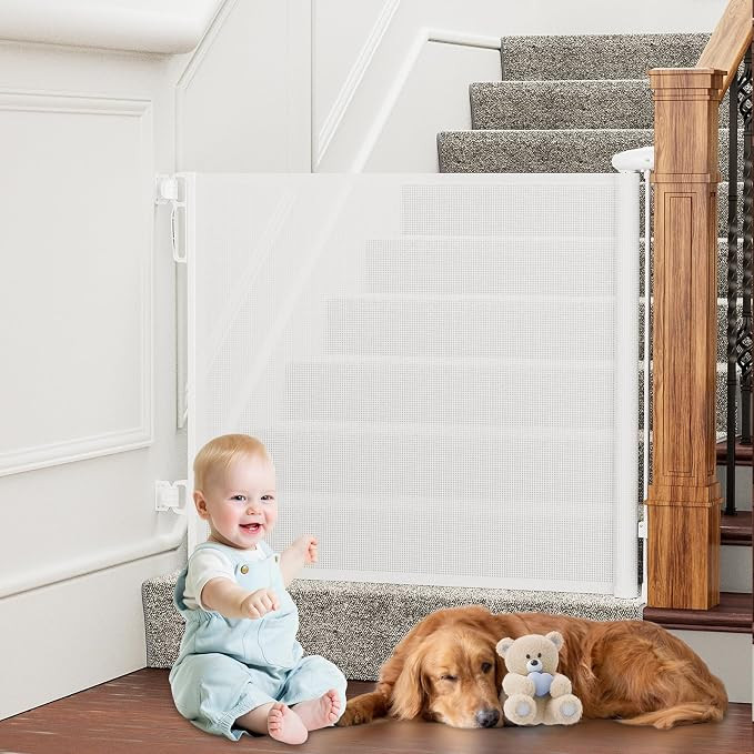 PRObebi Retractable Dog Gate for the House Extends to 54" Wide 34" Tall, Gates for Baby Indoor, S... | Amazon (US)