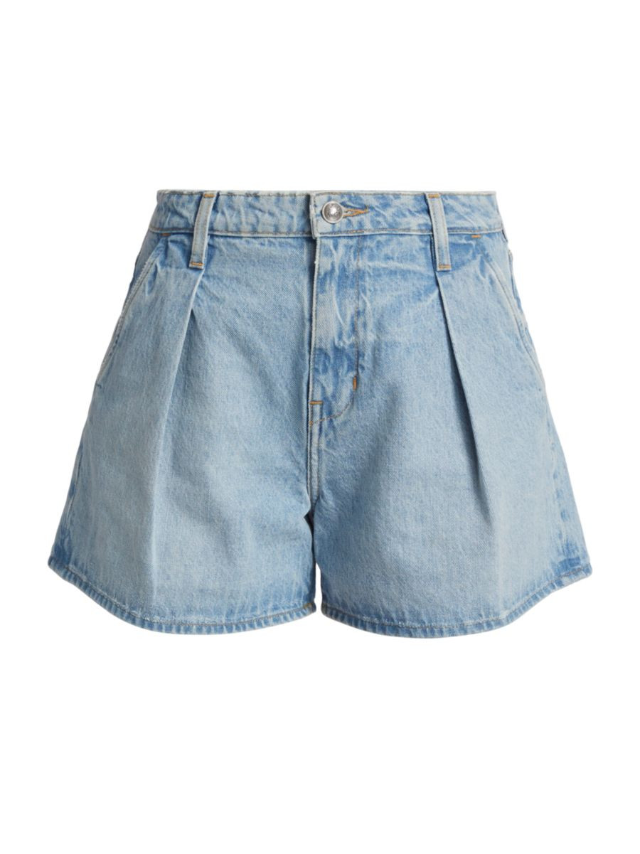 Josie Pleated Denim Shorts | Saks Fifth Avenue