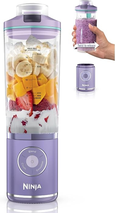 Ninja Blast Max Portable Blender, Twist & Go, 22oz, Purple, BC251PU | Amazon (US)