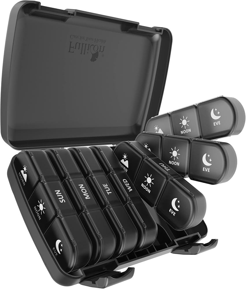 Pill Organizer 3 Times a Day, Fullicon Weekly Pill Case 7 Day, Large Daily Pill Box with 21 Compa... | Amazon (CA)