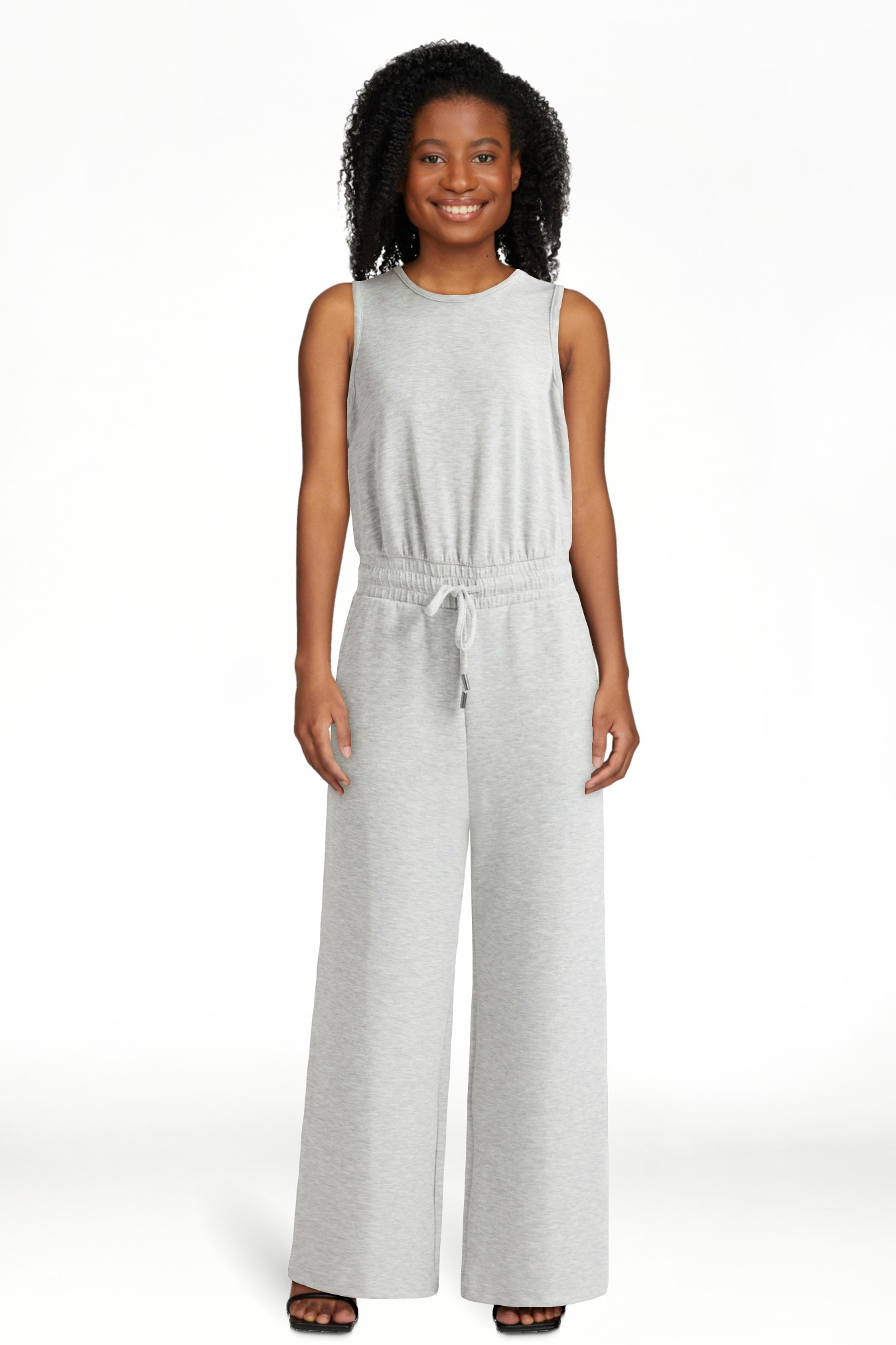 Scoop Women’s Ultimate ScubaKnit Racerback Wide Leg Jumpsuit, Sizes XS-XXL | Walmart (US)