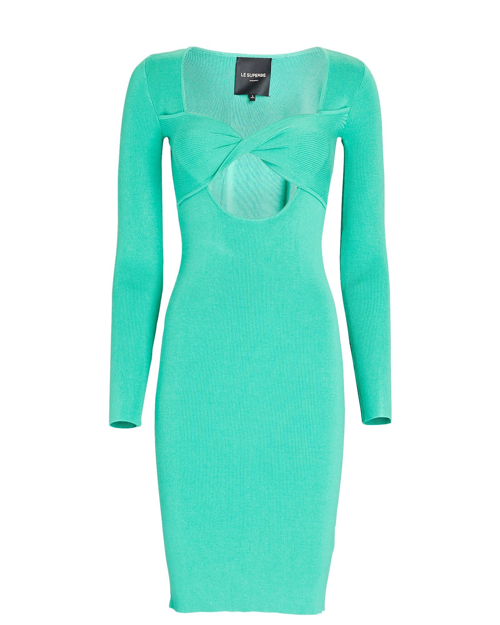 Retrograde Cut-Out Rib Knit Mini Dress | INTERMIX