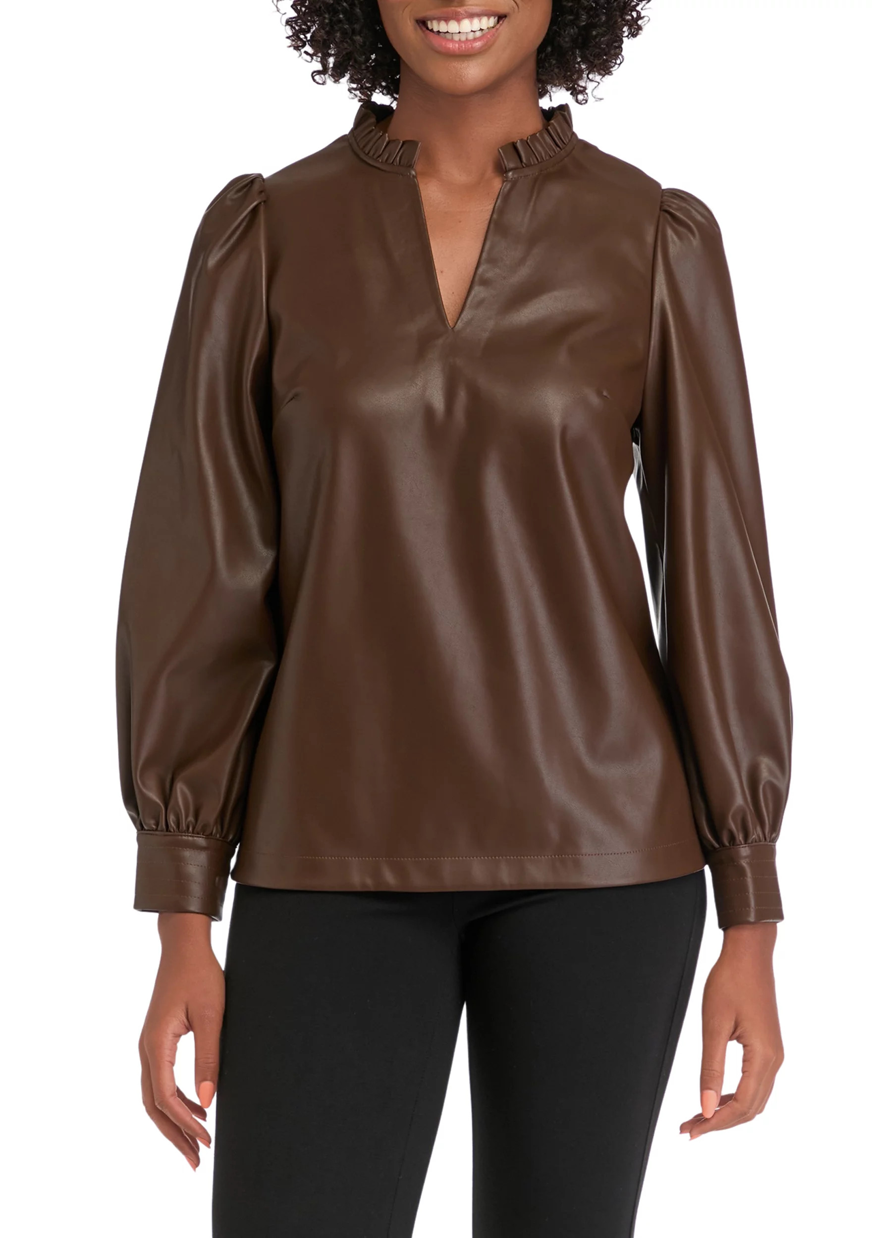 Women's Vegan Leather Top | Belk