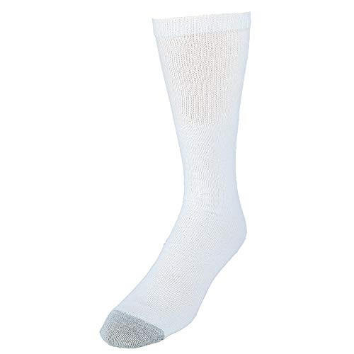 Hanes mens Double Tough Over the Calf Tube Sock, 12-pair Pack athletic socks, White/ Grey Toe , Shoe size 6-12 | Amazon (US)