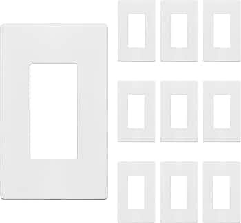 ENERLITES Screwless Decorator Wall Plate Child Safe Outlet Cover, Size 1-Gang 4.68" H x 2.93" L, ... | Amazon (US)