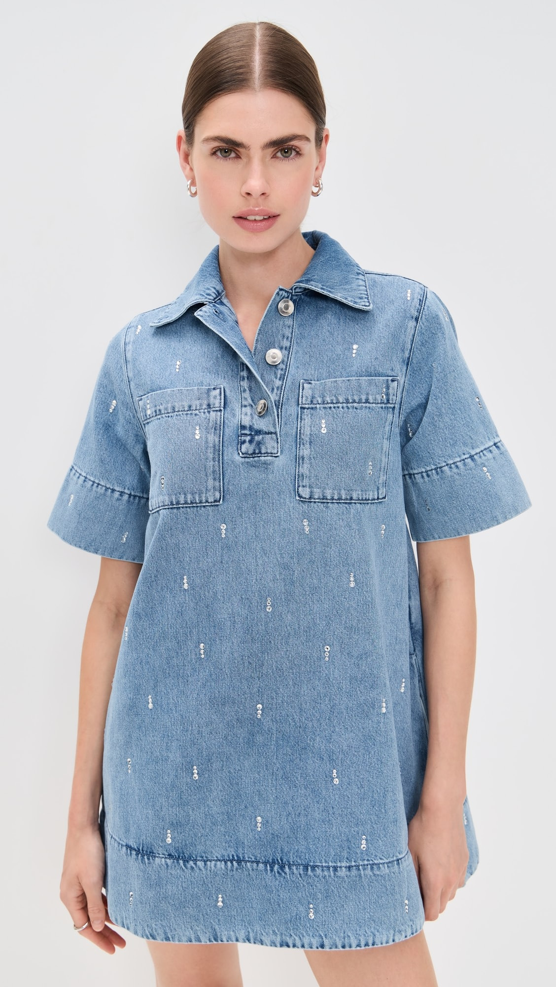 Grace Denim Diamante Dress | Shopbop