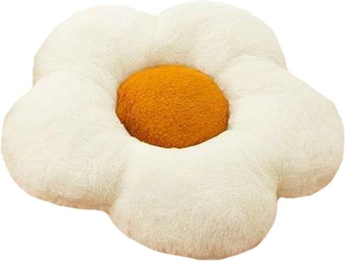 YILANLAN Cute Flower Cushion Plush Floor Pillow Casual Comfortable Pillow Office Living Room Bed ... | Amazon (US)