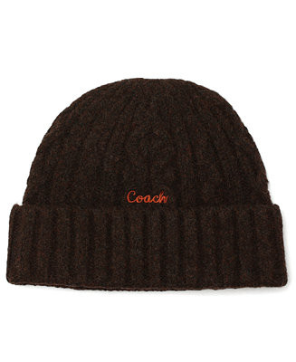 Women's Embroidered Cable-Knit Beanie Hat | Macy's