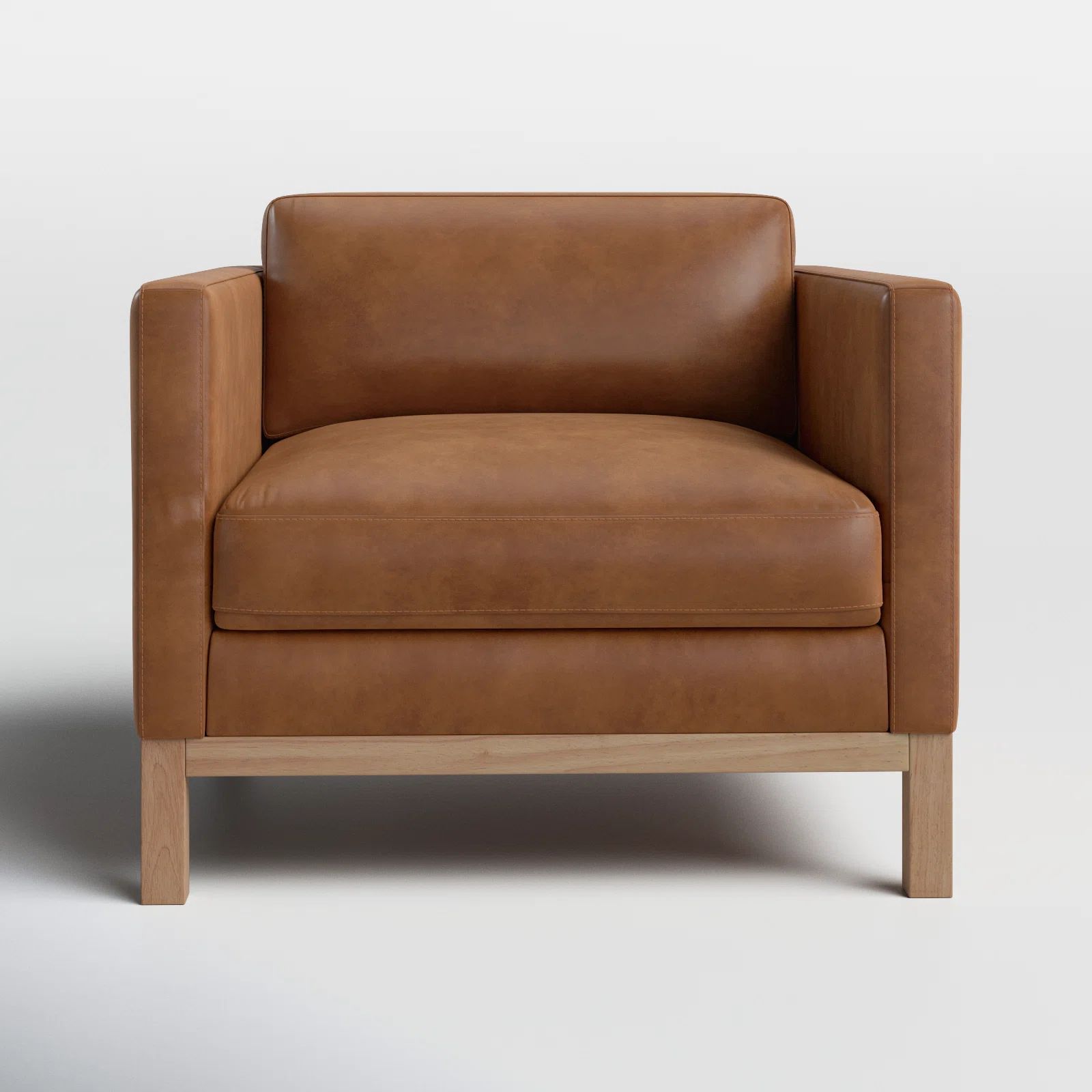 Nels Genuine Leather Club Chair | Wayfair North America