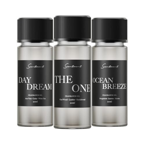 Scentiment Hotel Diffuser Oil Discovery Kit | Inspired by Five-Star & Luxury Hotel Scents | Aromatherapy Oils with Notes of Cardamom, Tuscan Leather, and Sandalwood (20ml, Top 3 Scents) | Amazon (US)