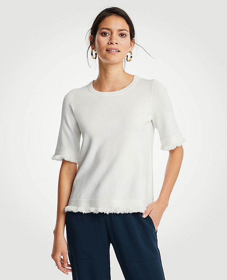 Fringe Sweater Tee | Ann Taylor (US)