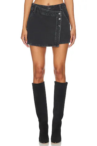 Free People x We The Free Wynne Denim Skirt in Eclipse from Revolve.com | Revolve Clothing (Global)