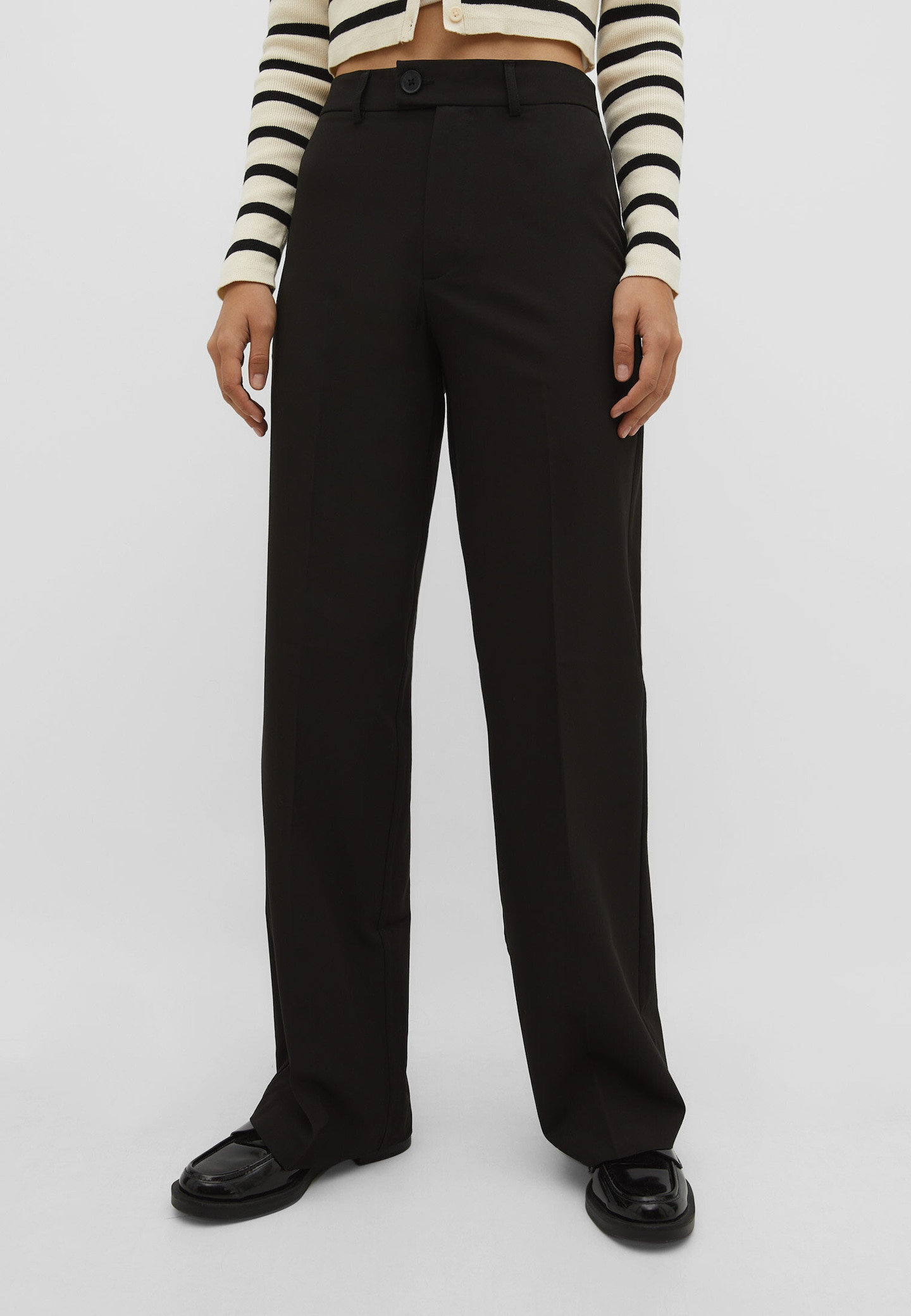 Pantalon droit habillé - Mode femme | Stradivarius France | Stradivarius (FR)