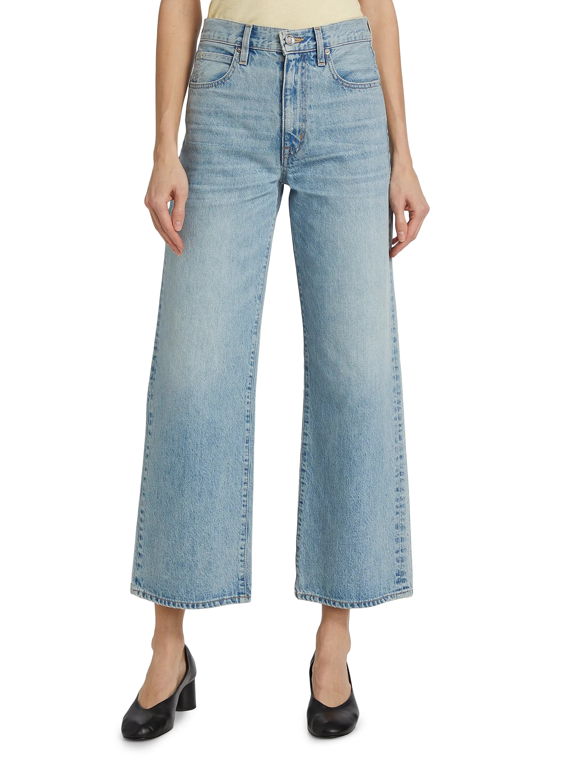 Grace Wide-Leg Ankle Jeans | Saks Fifth Avenue