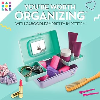 Caboodles Pretty in Petite Makeup Box, Two-Tone Seafoam on Lavender, Hard Plastic Organizer Box, ... | Amazon (US)