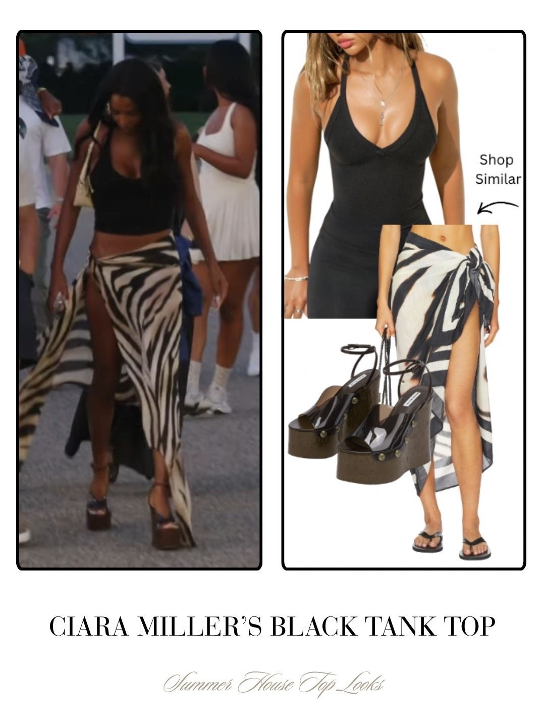 Ciara Miller’s Black Tank Top 