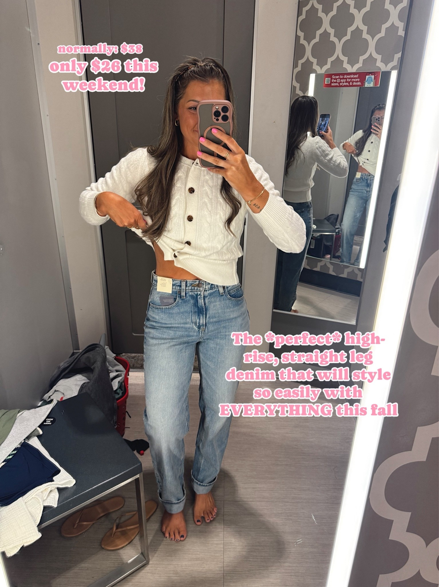 Perfect easy fall outfit!! I’m wearing my true size 2. I cuffed them once! I’m 5’4 in regular length. XS sweater