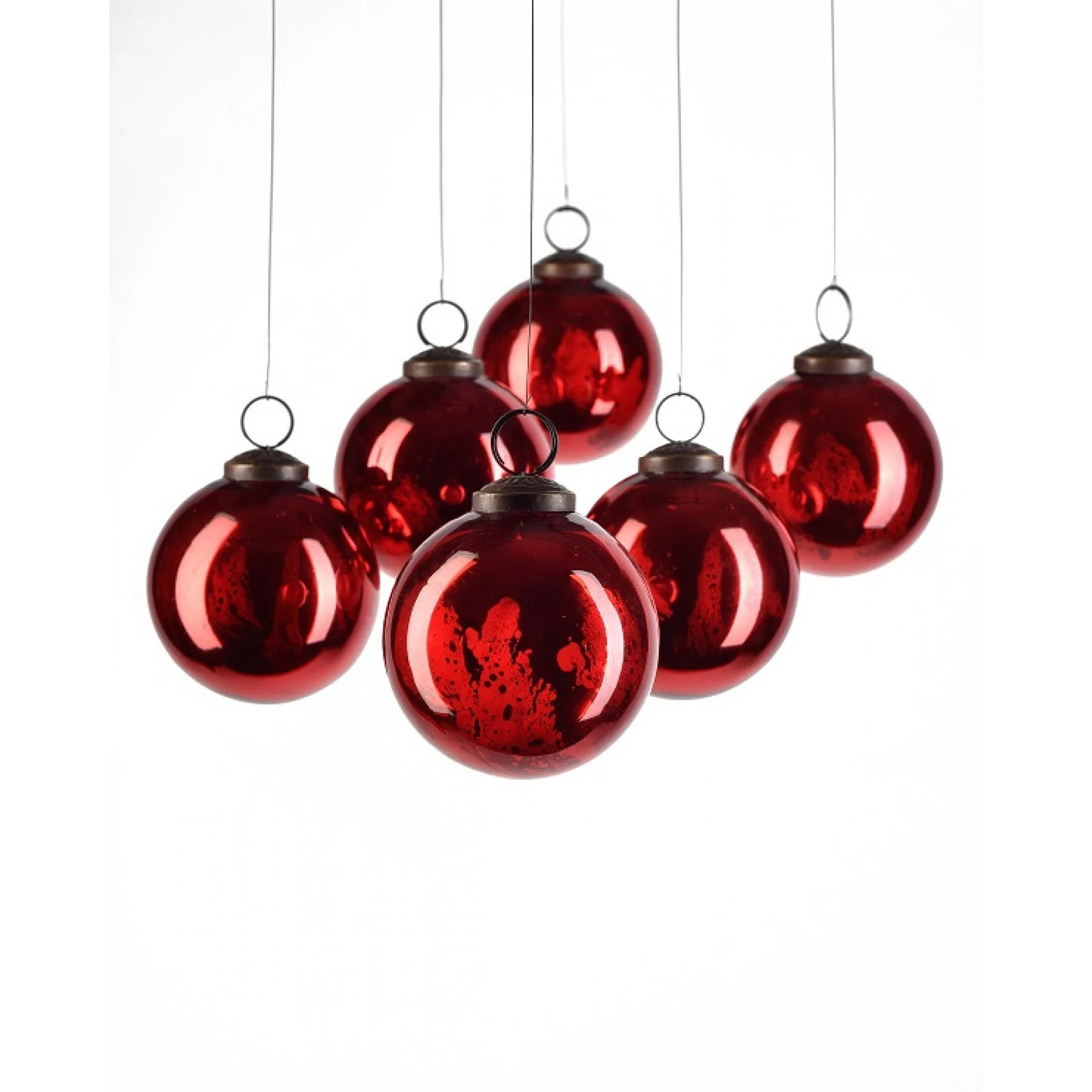 4 Pieces Glass Vintage Ball Ornament Set | Wayfair North America