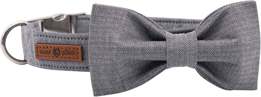 Lionet Paws Dog Collar with Bowtie, Durable Adjustable and Comfortable Collar for X-Large Dogs, N... | Amazon (US)