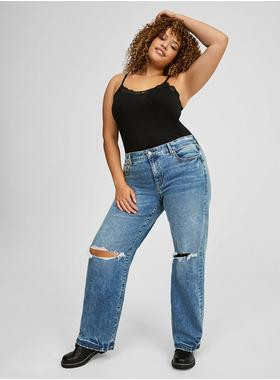 Perfect Wide Leg Vintage Stretch Mid-Rise Jean | Torrid (US & Canada)