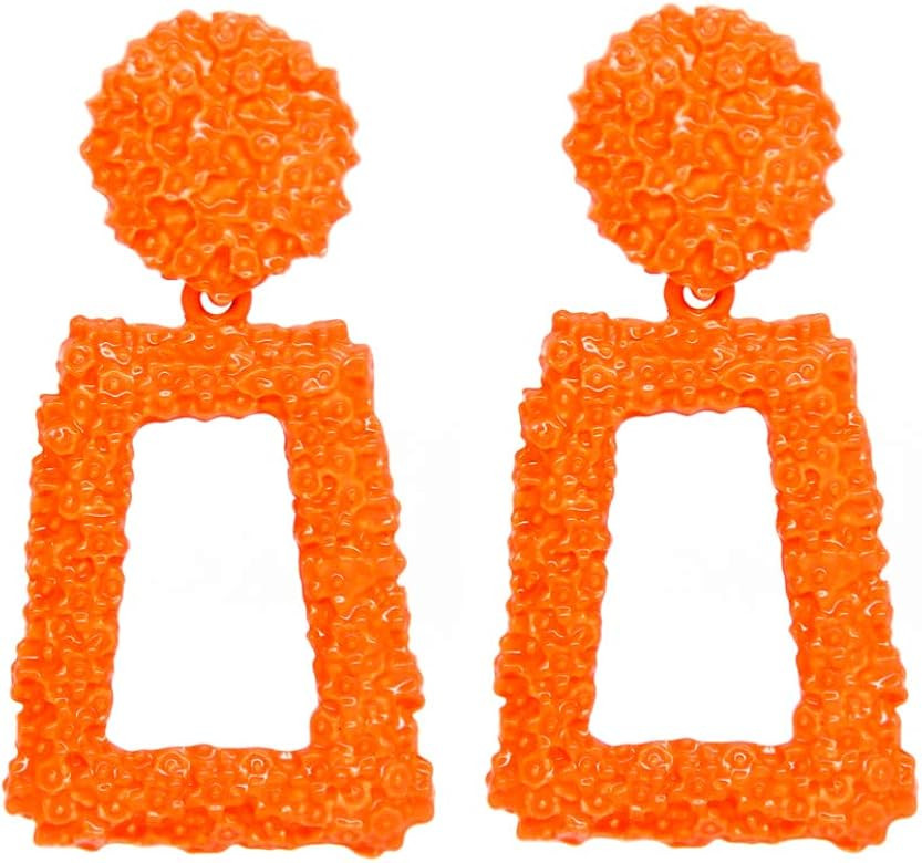 Gold Rectangle Geometric Dangle Earrings, Fashion Statement Drop Earrings for Women KELMALL COLLECTI | Amazon (US)