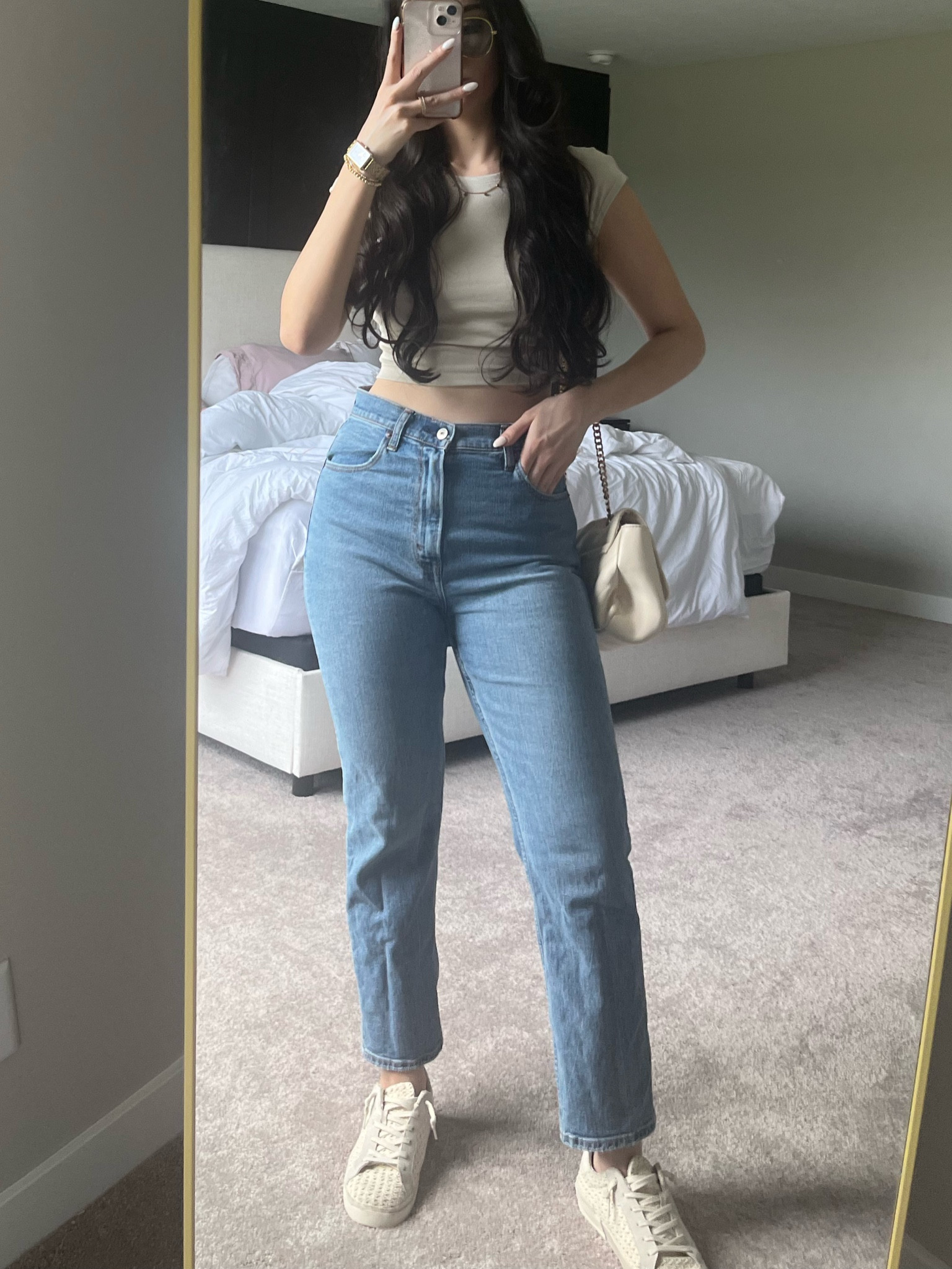 Abercrombie high rise curve love 90’s straight ankle jeans in medium 

#LTKcurves