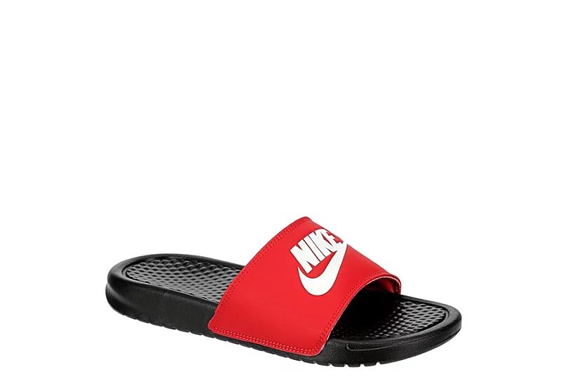 RED NIKE Mens Benassi Slide Sandal | Rack Room Shoes
